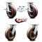 Service Caster 8 Inch Kingpinless High Temp Phenolic Wheel Caster Swivel Locks 2 Brakes, 4PK SCC-KP30S820-PHRHT-SLB-BSL-2-BSL-2 - alternate 6